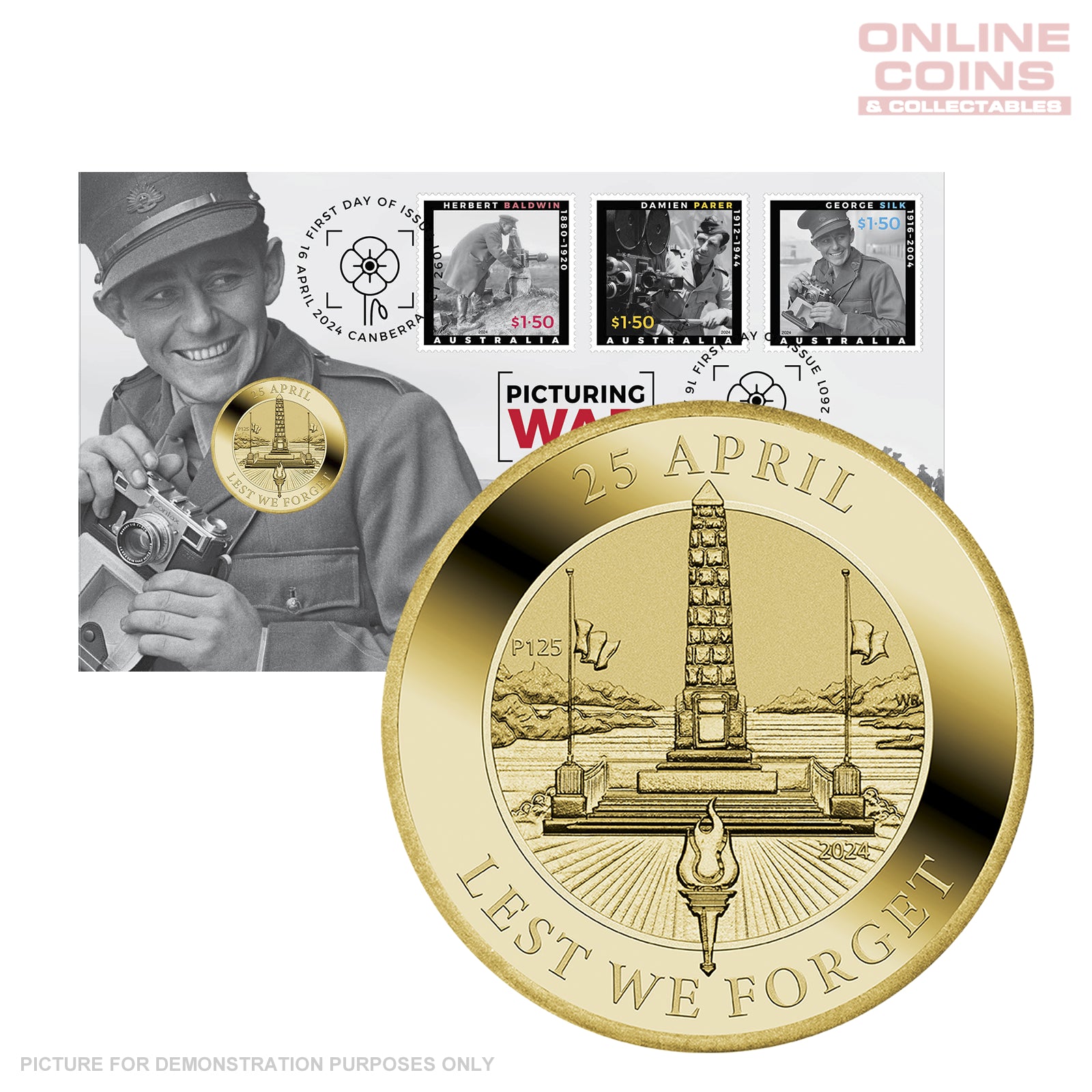2024 Perth Mint ANZAC Day Stamp and Coin Cover